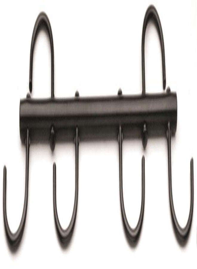 Partrade 064807 Steel Tack Rack with Swivel Hooks Black, 17"